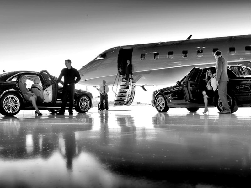 Private jet in flight, symbolizing seamless, sovereign travel with precision and discretion